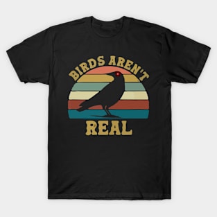 Vintage Birds Aren't Real Movement If It Flies It Spies Gift T-Shirt